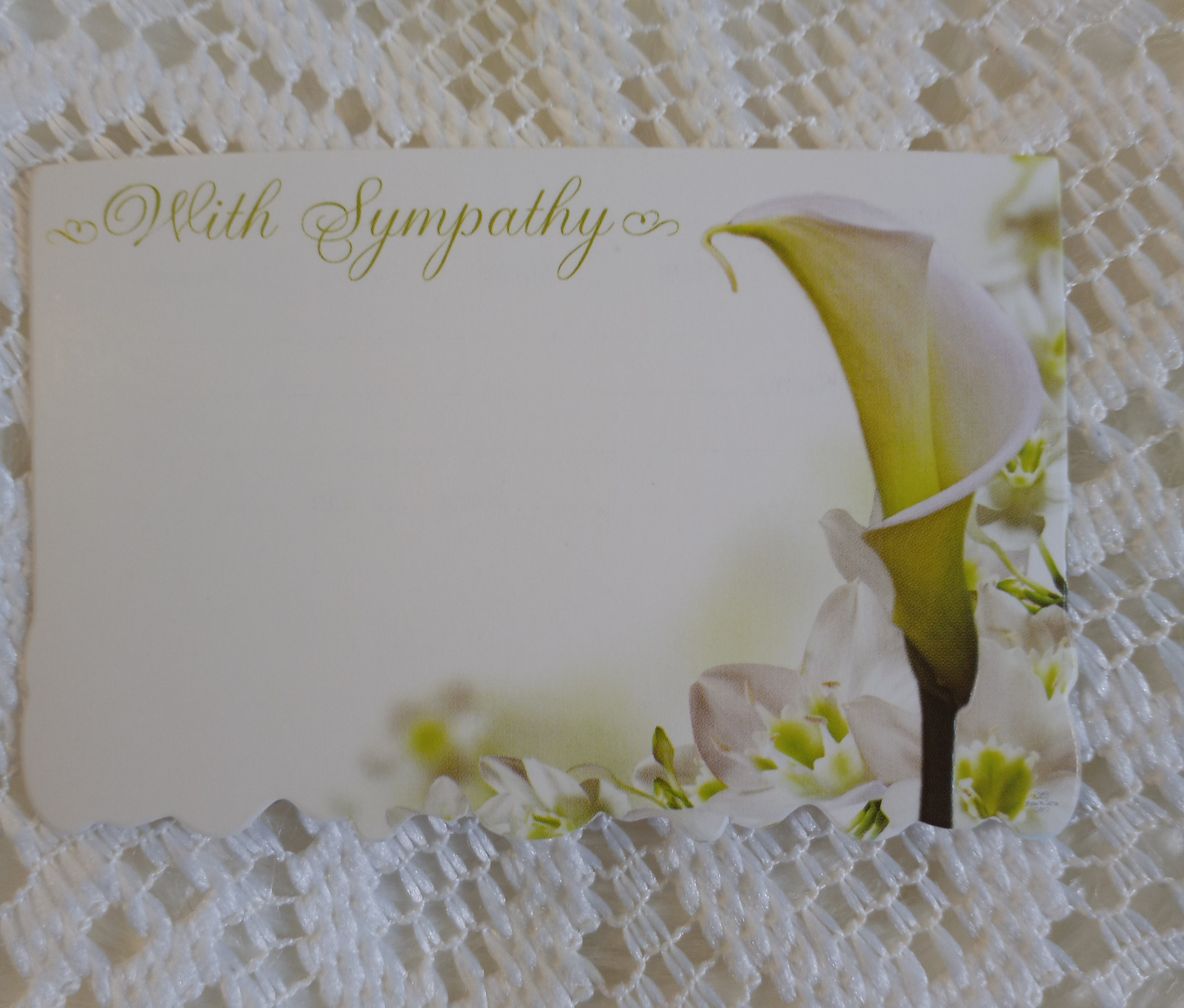With Sympathy Calla Lily Stem