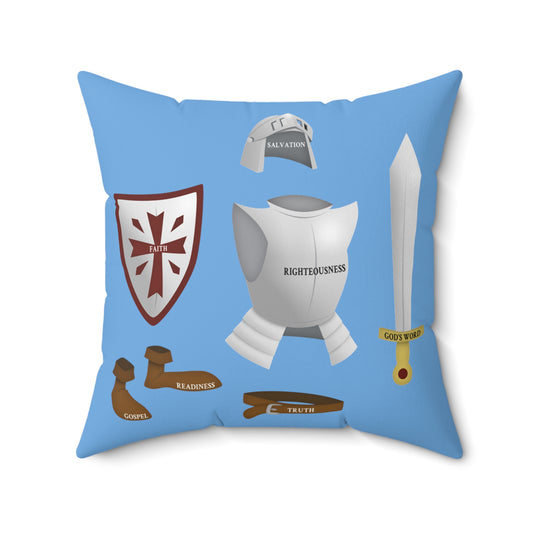 "Full Armor Of God" Square Throw Pillow