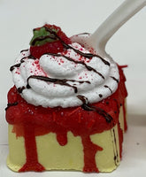 Strawberry Shortcake with Strawberry Topping and Chocolate drizzle Bath Bomb