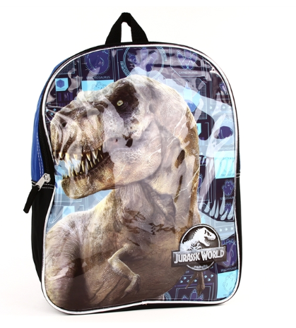 Universal Studios Jurassic World T-Rex Boy's Large Blue Child 15" Backpack