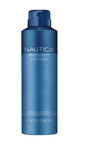 NAUTICA Midnight Voyage Deodorant Body Spray, 6.0 fl oz