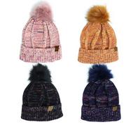 Women's Extra Soft Speckled Pom Pom Knit Winter Hat