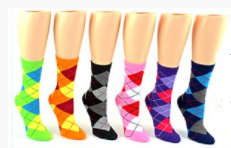 Women Novelty Argyle Socks